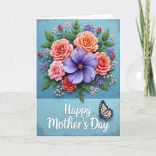 Lovely Mom Floral Design Card