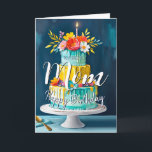 Lovely mom happy birthday cake birthday card mum<br><div class="desc">Designed by The Arty Apples Limited




generativecontent</div>