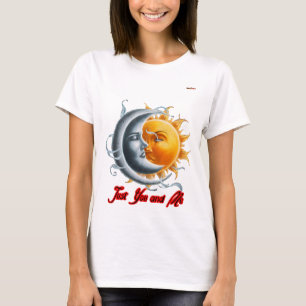 Lovely moment between the Moon and the Sun on a T-Shirt