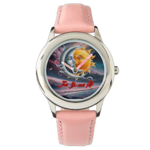 Lovely moment between the moon and the Sun on a Watch
