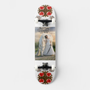 Lovely Moment Happy Valentine’s Photo  Skateboard