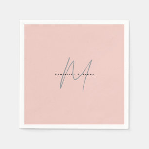 Lovely Monogrammed Calligraphy Pastel Colour Names Napkin