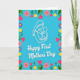 Lovely Mother And Child Art Card