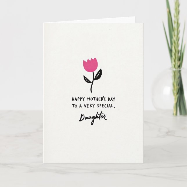 Lovely Mothers Day Daughter Card (Front)