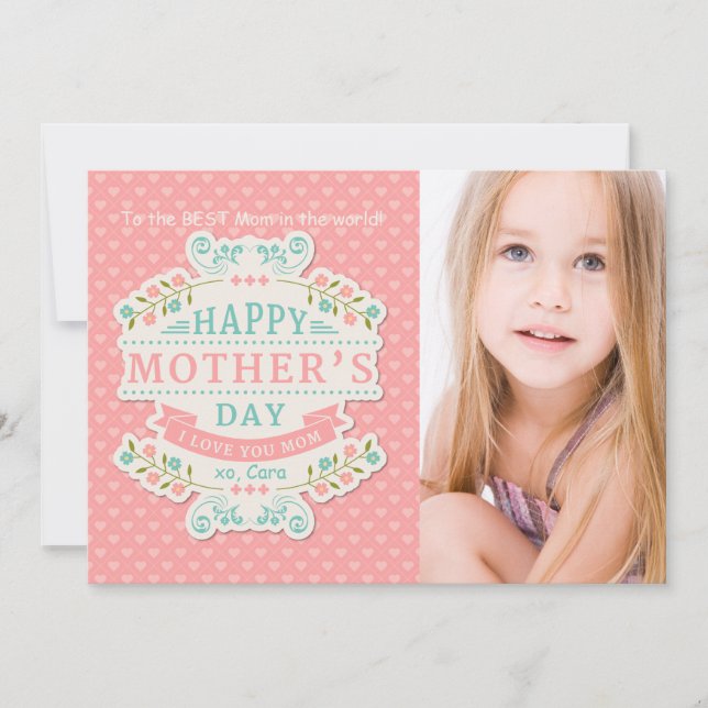 Lovely Mother's Day Photo Card (Front)