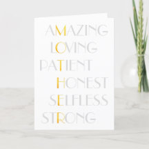 Lovely Mothers Gold Acrostic Poem Typography