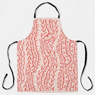 Lovely motivational inscription: you are very spec apron