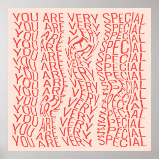 Lovely motivational inscription: you are very spec poster