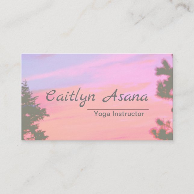 Lovely Mountain Sunset Business Card (Front)