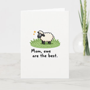 Lovely Mum Cartoon Sheep Card