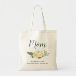 Lovely Mum Floral Charming Quote Tote Bag