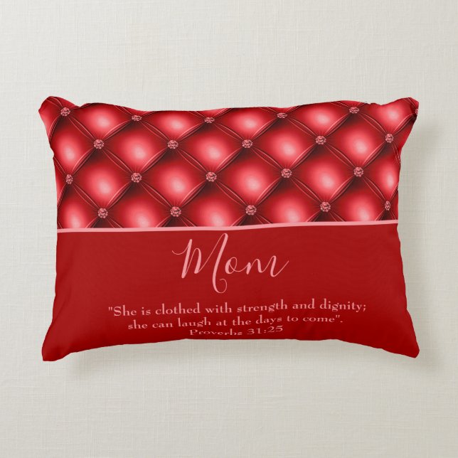 Lovely Mum Red  Decorative Cushion (Front)