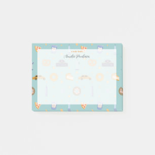 Lovely New York City Pattern Turquoise Green Name  Post-it Notes