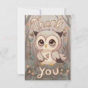 Lovely Night Owl Thank You Card