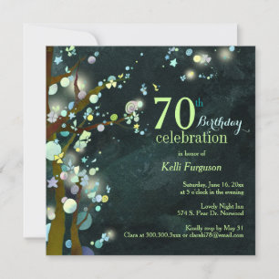 Lovely Night Sassy 70th Birthday Party Invitation