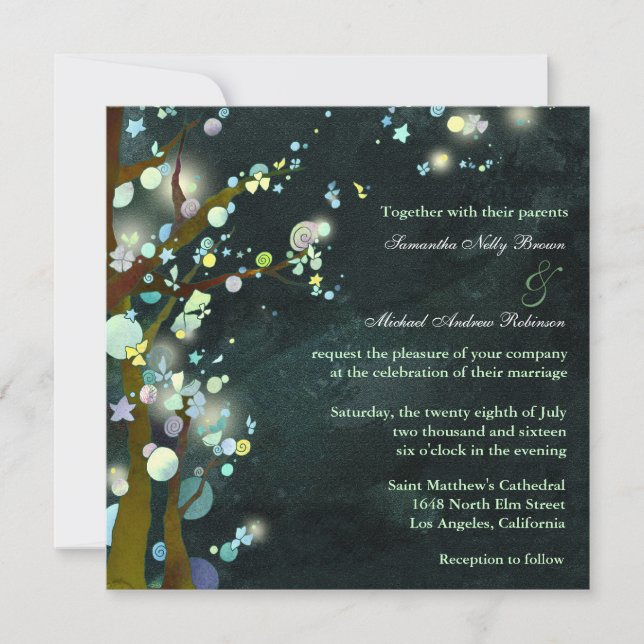 Lovely Night: Wedding Invitations (Front)