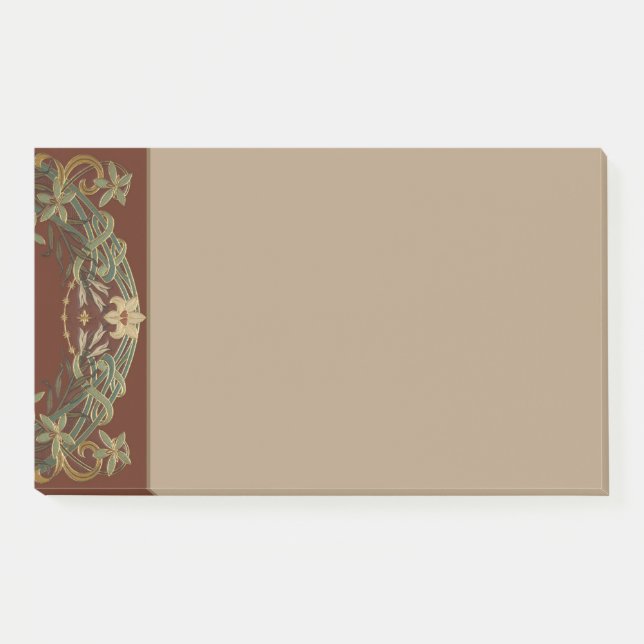 Lovely Nouveau Floral With Lily Post-it Notes (Front)