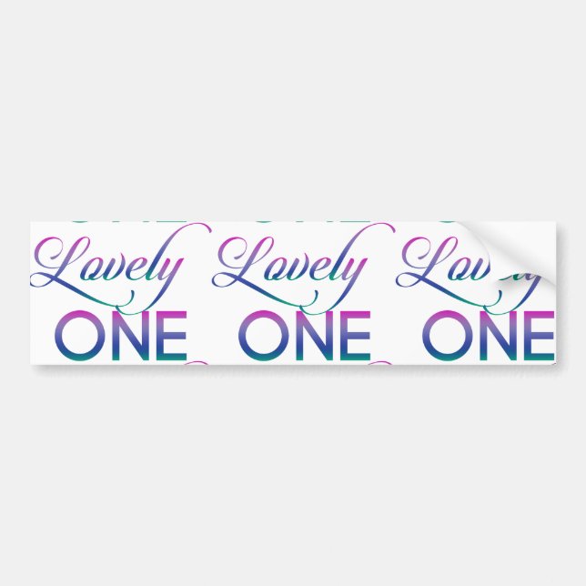 Lovely One Bumper Sticker (Front)