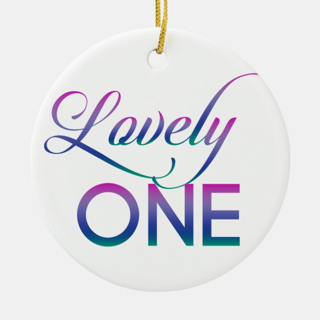 Lovely One Ceramic Tree Decoration (Front)