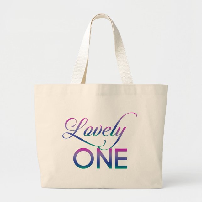 Lovely One Large Tote Bag (Front)