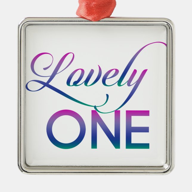 Lovely One Metal Tree Decoration (Front)