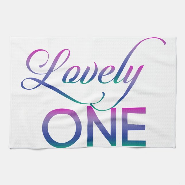 Lovely One Tea Towel (Horizontal)
