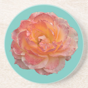 Lovely orange peony coaster