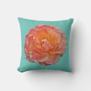 Lovely orange peony cushion