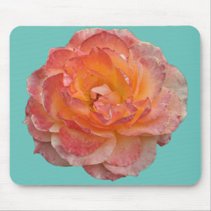 Lovely orange peony mouse mat