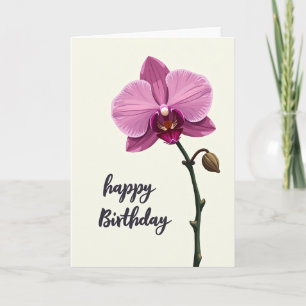 Lovely Orchid Birthday Card