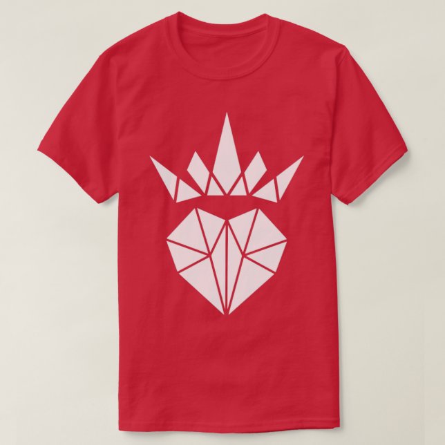 Lovely Origami Crowned Heart Awesome Gift Idea For T-Shirt (Design Front)