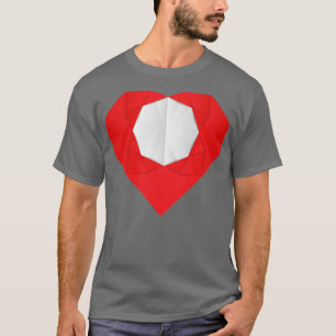 Lovely origami heart with a flower in it T-Shirt