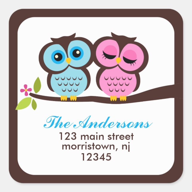 Lovely Owls Address Labels (Front)
