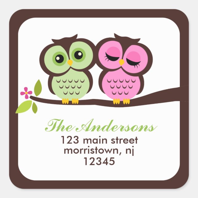 Lovely Owls Address Labels (Front)