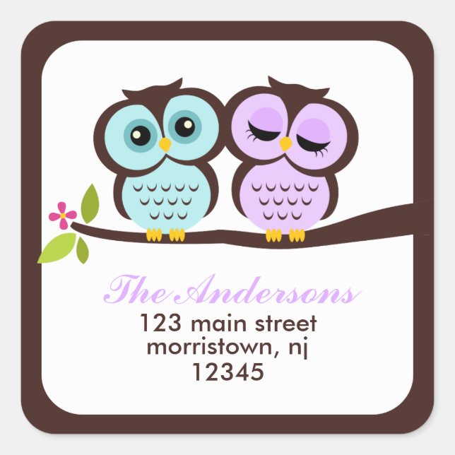 Lovely Owls Address Labels (Front)