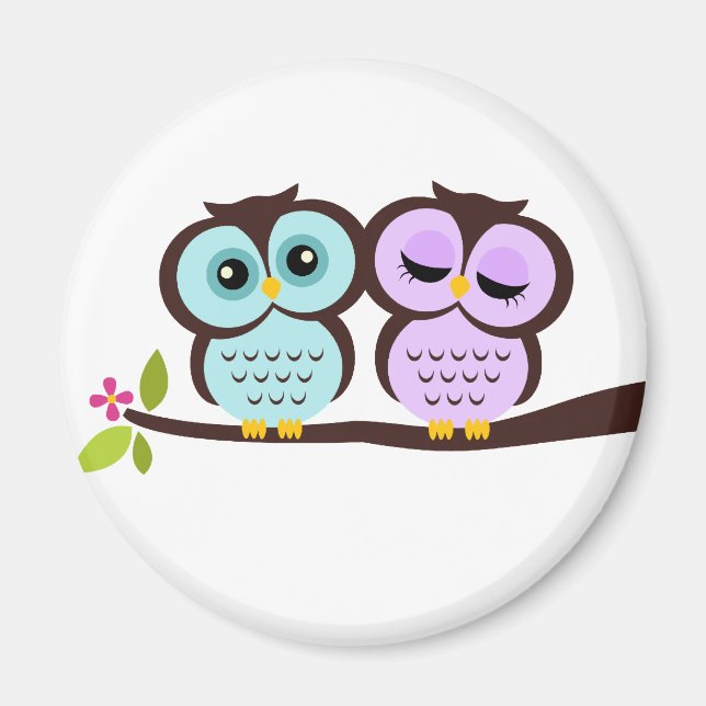 Lovely Owls Magnet (Front)