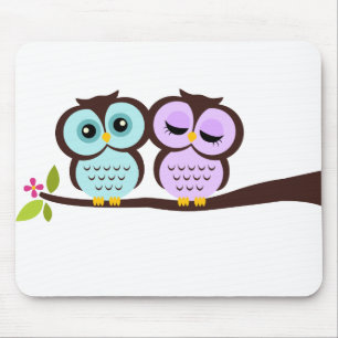 Lovely Owls Mouse Mat