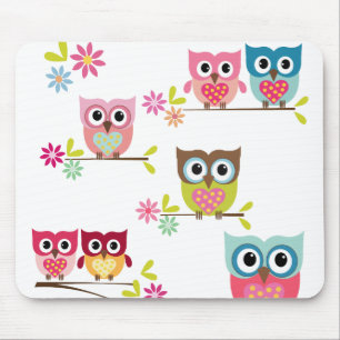 Lovely Owls Mousepad