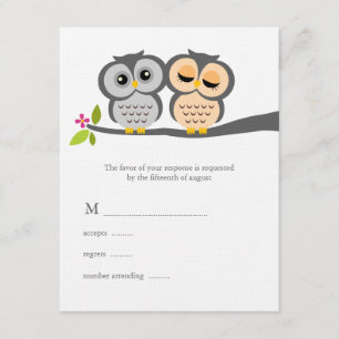 Lovely Owls Wedding Response Cards