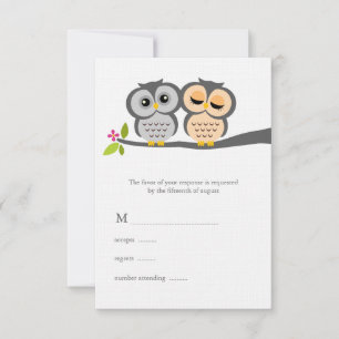 Lovely Owls Wedding Response Cards