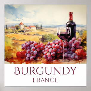 Lovely Painted Vineyard Personalised Poster