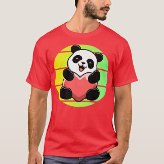 Lovely Panda Bear Sunset Premium  T-Shirt