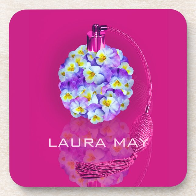 Lovely Pansy Atomizer Coaster (Front)