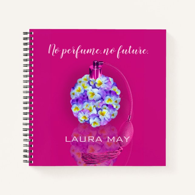 Lovely Pansy Atomizer Notebook (Front)