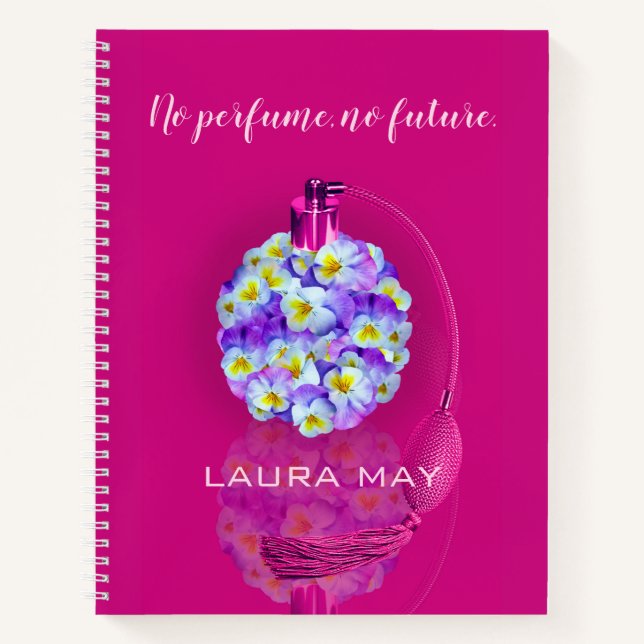Lovely Pansy Atomizer Notebook (Front)
