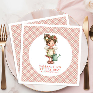 Lovely Pastel Fairy Cute 2nd Birthday Party Napkin