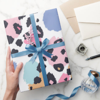 Lovely Pastel Leopard Spots Wrapping Paper