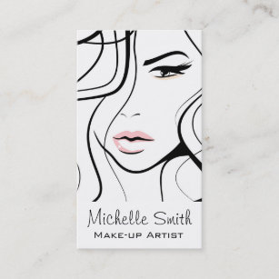 Lovely pastel make up artist  branding business card
