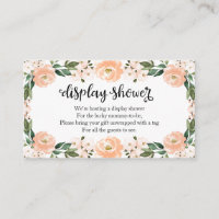 Lovely Peach Floral Baby Shower Display Shower