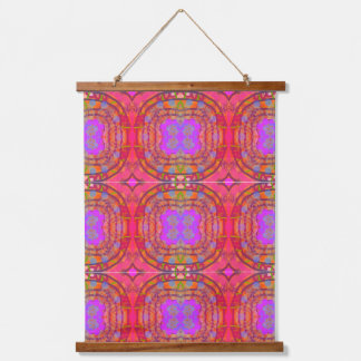 Lovely Peach & Lavender Kaleidoscope Abstract Hanging Tapestry